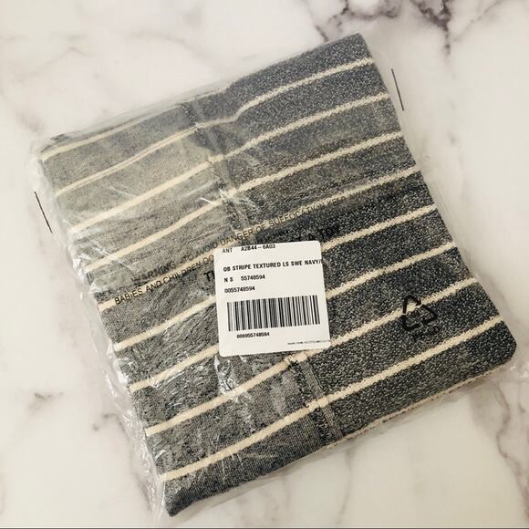 By Anthropologie Devin Textured Sweatshirt Stripe - Picture 6 of 8